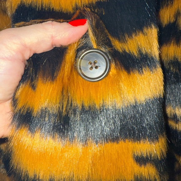 Jcrew Faux Fur Animal Print Coat - Picture 8 of 9